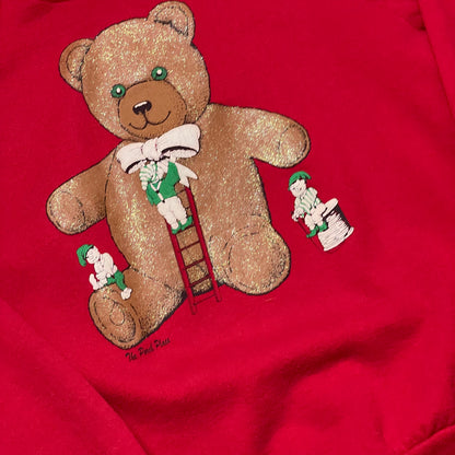 VINTAGE 80s TEDDY BEAR CHRISTMAS SWEATSHIRT - XL