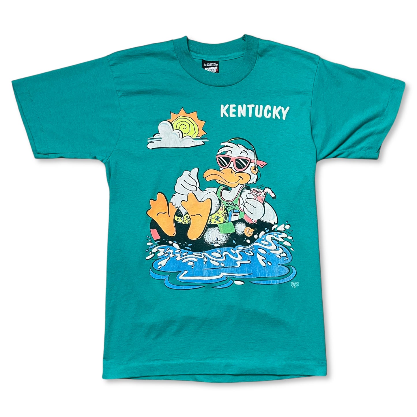 VINTAGE 90s CHILLIN DUCK T SHIRT - M