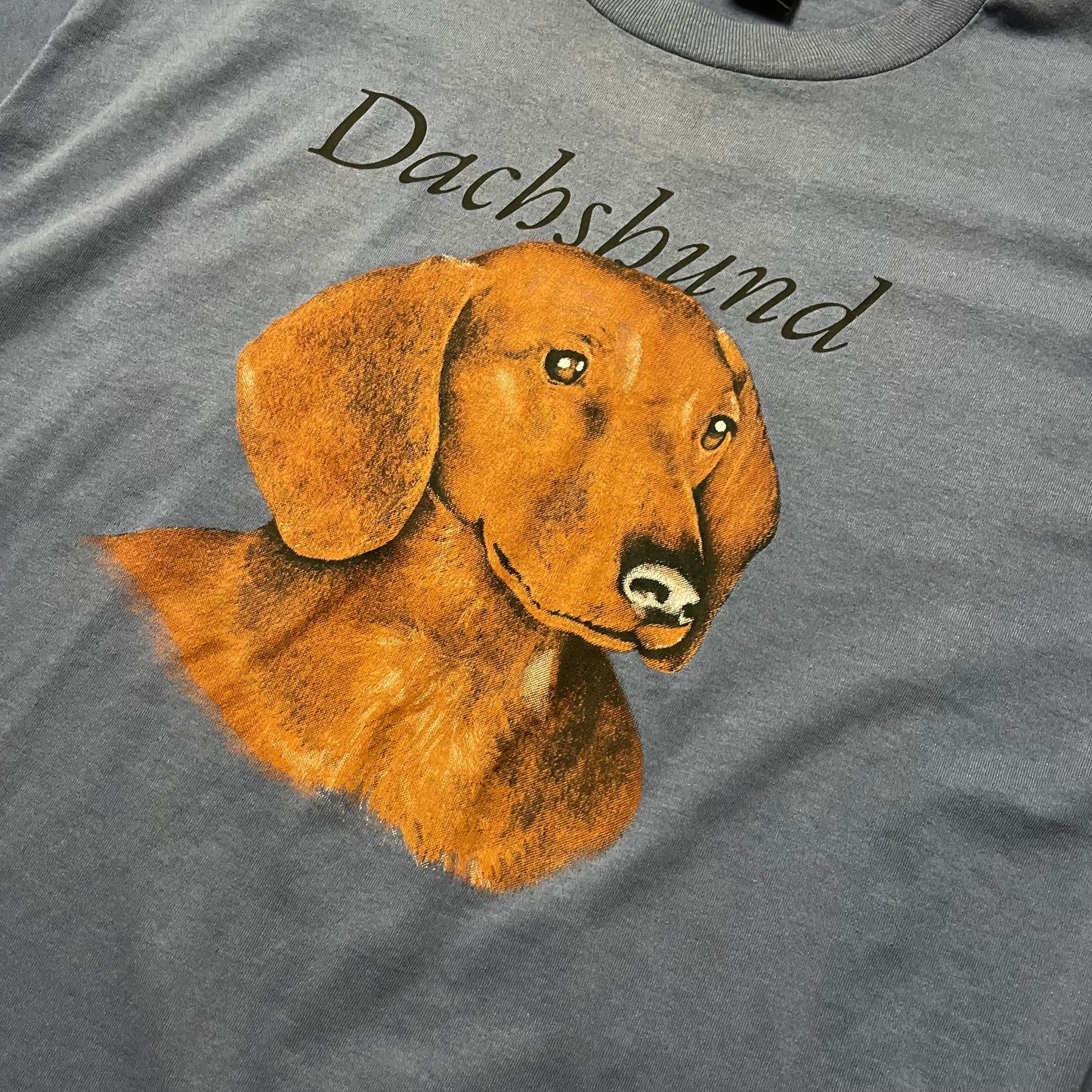 VINTAGE 90s DACHSHUND T SHIRT - XL