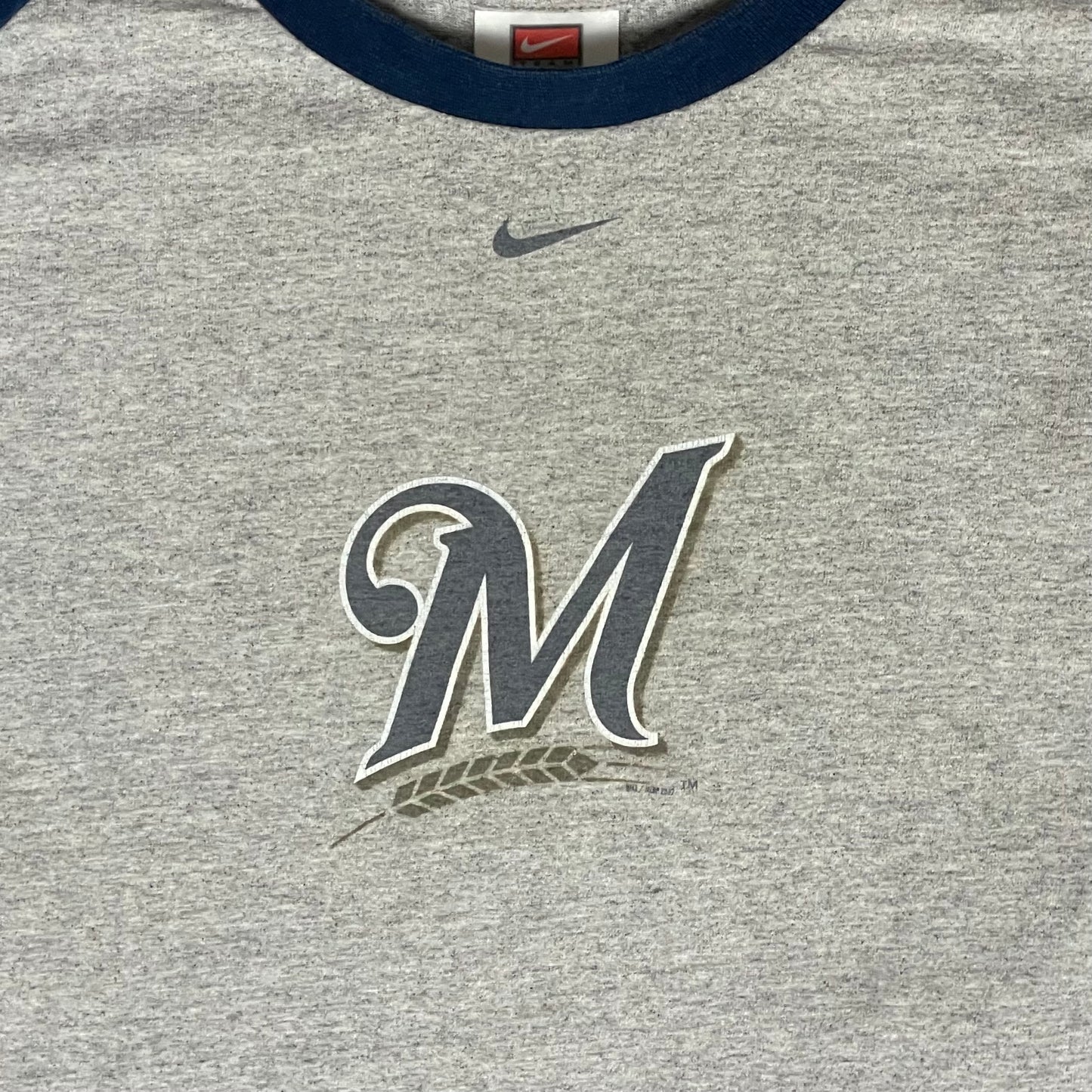 Y2K NIKE BREWERS 1/2 SLEEVE - L